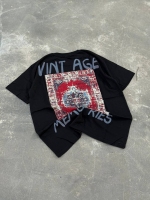 تیشرت آستین کوتاه حراجی طرح فرش MACHINIST مشکی