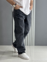 شلوار جین بگ ذغالی ( گرم بالا / قد 107 سانت )