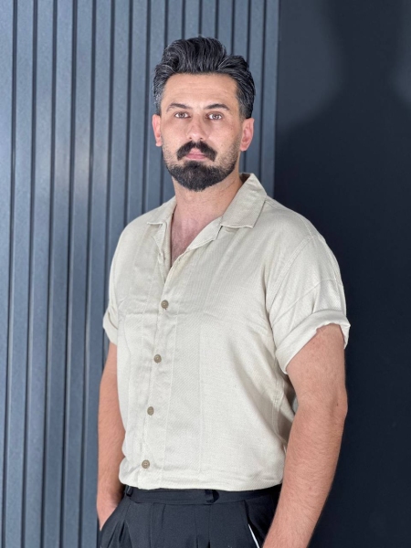 پیراهن مراکشی کنفی کرمی