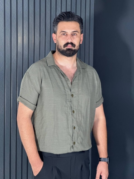 پیراهن مراکشی کنفی مردانه سبز