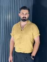 پیراهن مراکشی کنفی کرمی