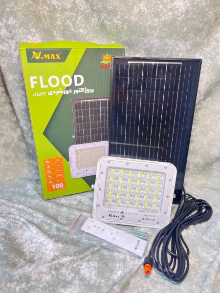 پروژکتور خورشیدی ویمکس مدل IR-V76100 ظرفیت 100 وات نور مهتابی