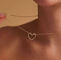 گردنبند دفرمه قلب طلایی