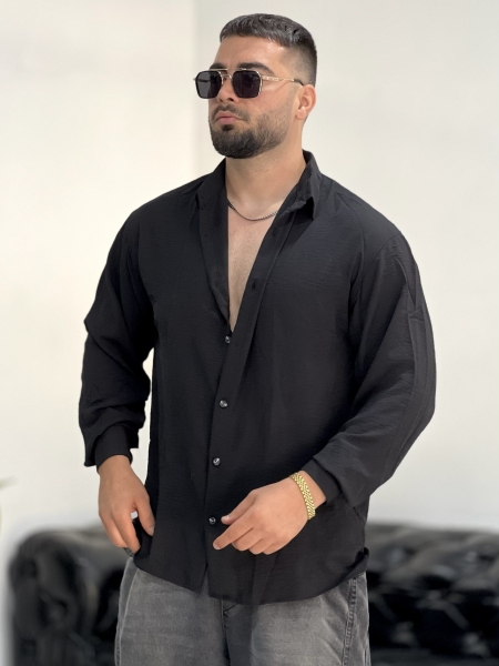 پیراهن بالنی Linen مشکی