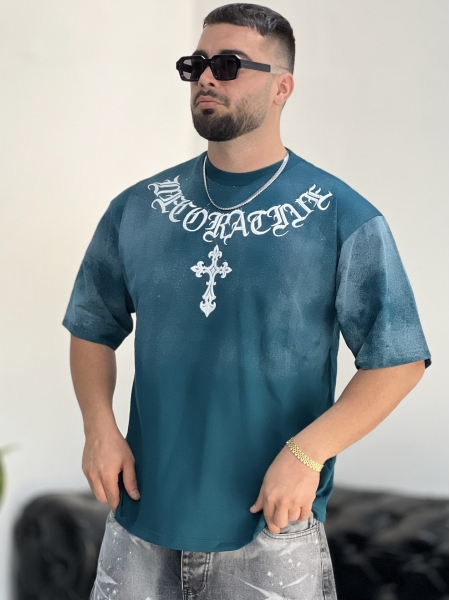تیشرت 2نخ Cross سبز