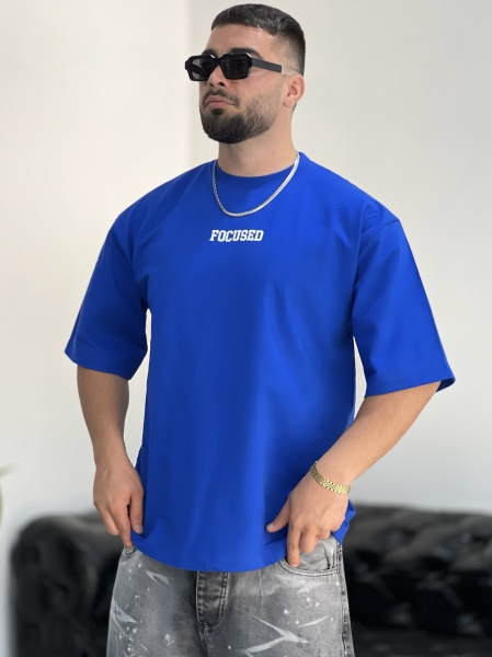 تیشرت 2نخ Focused آبی