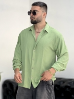 پیراهن بالنی Linen سبز پاستیلی