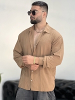 پیراهن بالنی Linen نسکافه ای