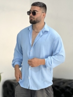 پیراهن بالنی Linen آسمانی