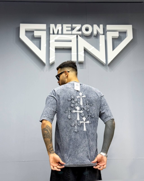 تیشرت کروم طوسی تیره