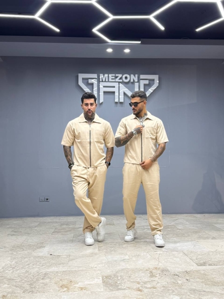 ست شلوار مکویین کرم