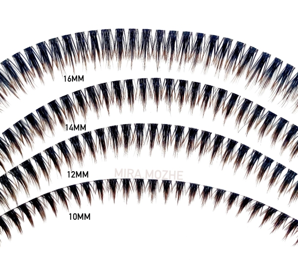 مژه ریسه ای اسپایکی آمبره قهوه ای