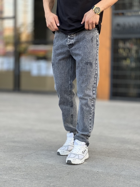 شلوار مام فیت جین Zara ذغالی روشن کد 561