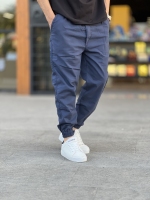 شلوار اسلش کتان نیل Denim دمپاکش سرمه ای