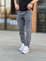 شلوار مام فیت جین Zara ذغالی روشن کد 561