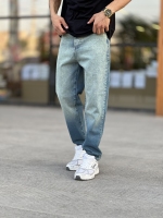 شلوار مام فیت جین Zara آبی سایه سبز کد 1021