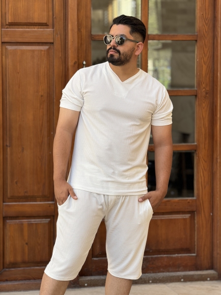 ست یقه کوبایی سفید