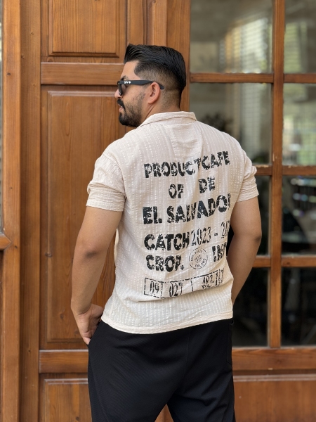 پیراهن مراکشی پشت چاپ کرم