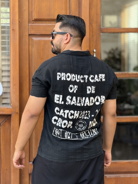 پیراهن مراکشی پشت چاپ مشکی