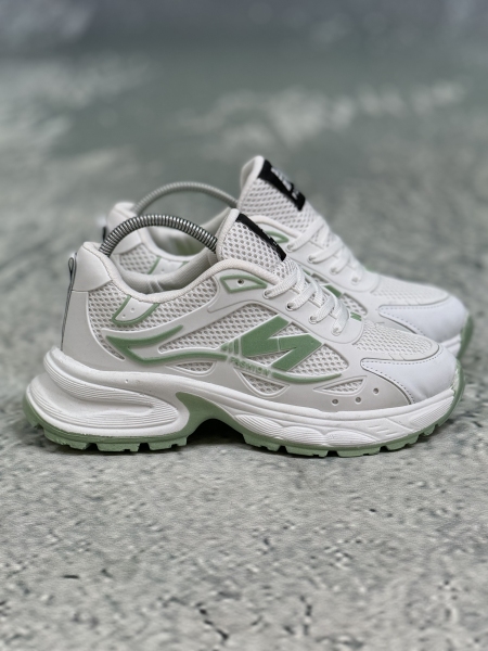 کتونی نیوبالانس مدل فشن لژ دار سفید سبز