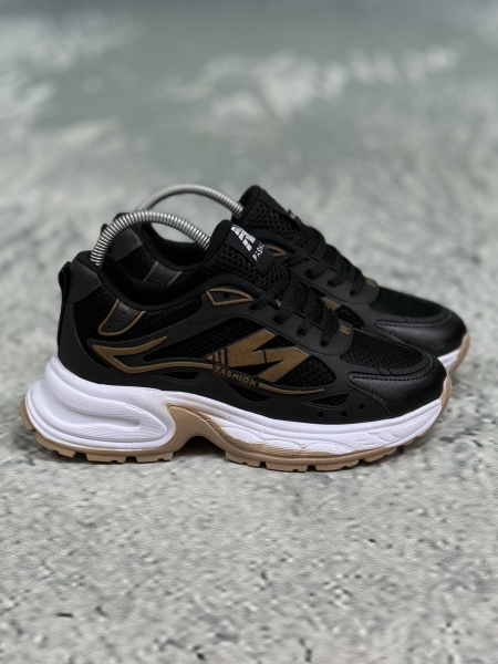 کتونی نیوبالانس مدل فشن لژ دار مشکی قهوه ای