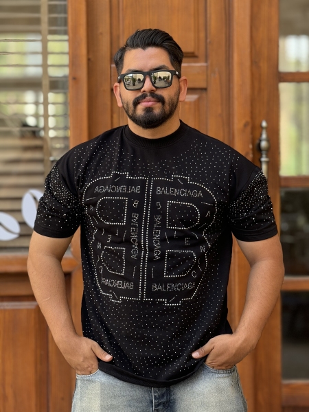 تیشرت نگین دار BB مشکی