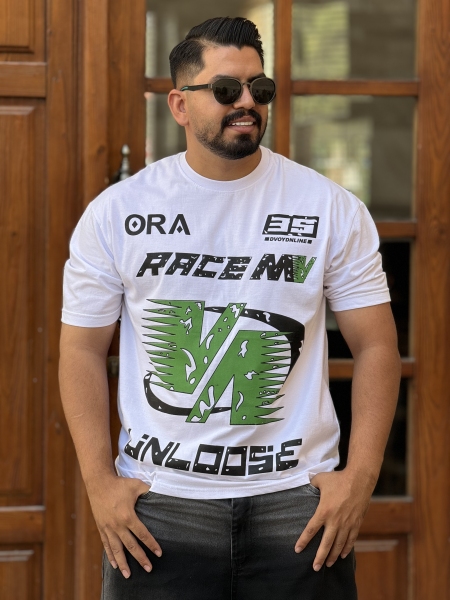 تیشرت RACE سفید