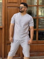 ست یقه کوبایی طوسی