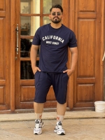 ست تیشرت شلوارک کالیفورنیا سرمه ای