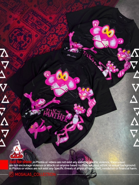 تیشرت پلنگ صورتی