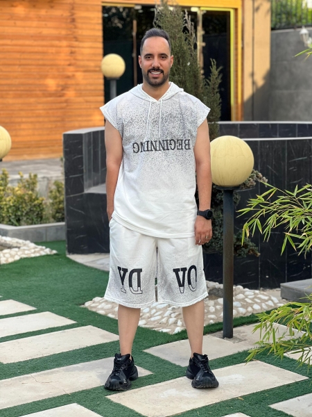 ست وست با شلوارک YD سفید