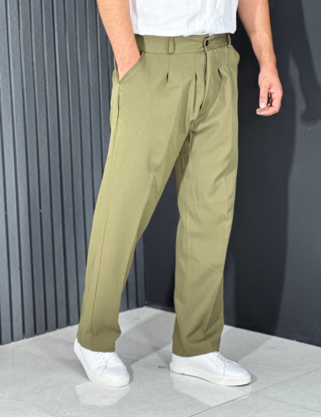 شلوار نیم بگ مازراتی مردانه سبز