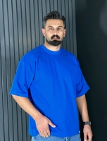 تیشرت لش قواره باکسی مردانه آبی