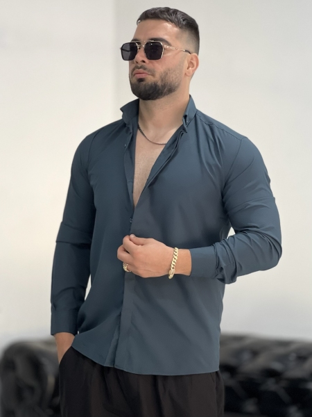 پیراهن دوشین SLIMFIT یشمی