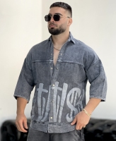 پیراهن جین VIP ذغالی طوسی