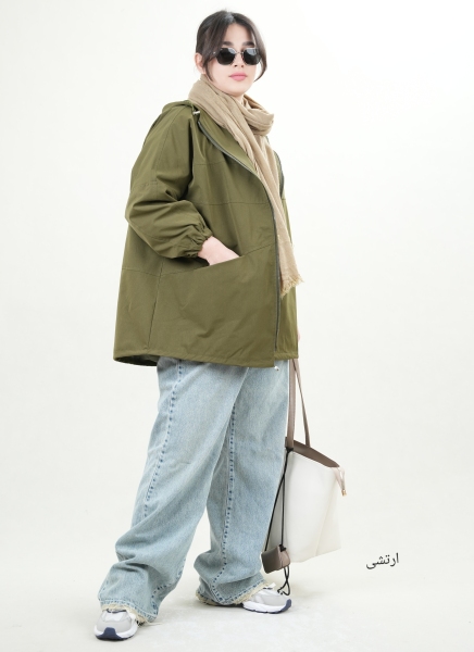 بارانی کوتاه تیکه دوزی