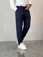 شلوار پارچه ای کلاسیک پیله خور سرمه ای