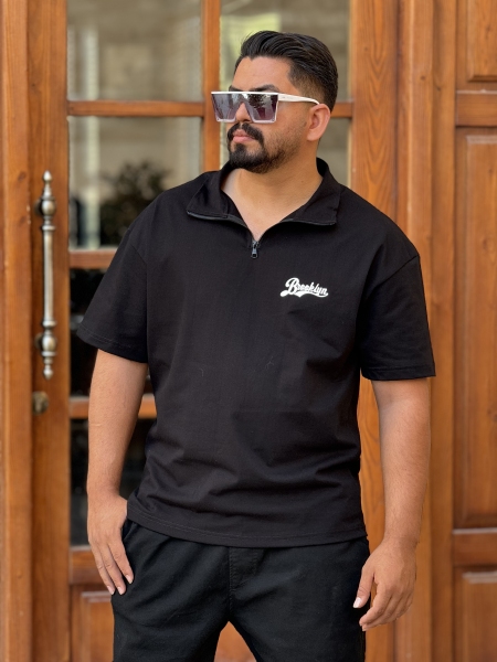 تیشرت نیم زیپ بروکلین مشکی