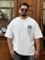 تیشرت امیری چاپ پفکی سفید