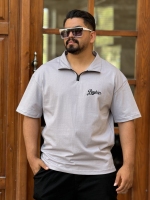 تیشرت نیم زیپ بروکلین طوسی