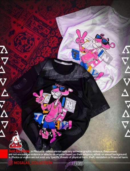 تیشرت پلنگ صورتی