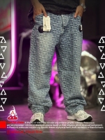 شلوار بگ جین استایل طرحدار