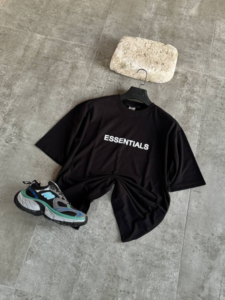 تیشرت آستین کوتاه ESSENTIALS مشکی