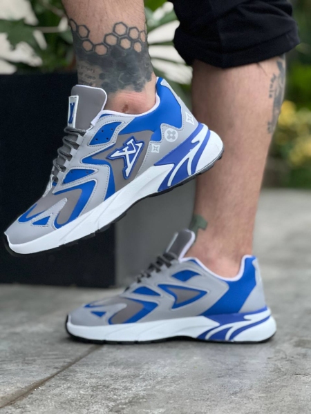 کتونی اسپرت LV طوسی آبی