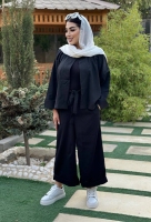 ست دوتیکه کت و شلوار کارولین مشکی