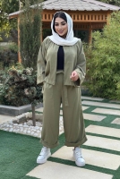 ست دوتیکه کت و شلوار کارولین سبز