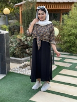 ست دو تیکه شومیز گره ای و سارافون مدل 3