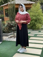 ست دو تیکه شومیز گره ای و سارافون مدل 4
