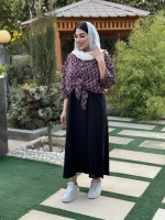 ست دو تیکه شومیز گره ای و سارافون مدل 7