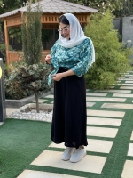 ست دو تیکه شومیز گره ای و سارافون مدل 8